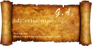 Gürtler Alex névjegykártya